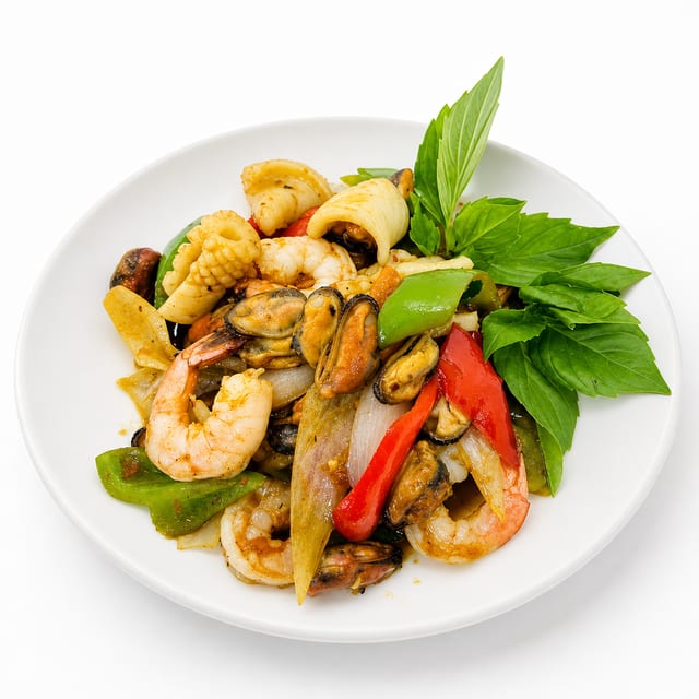 C2. Seafood Prik Phao.