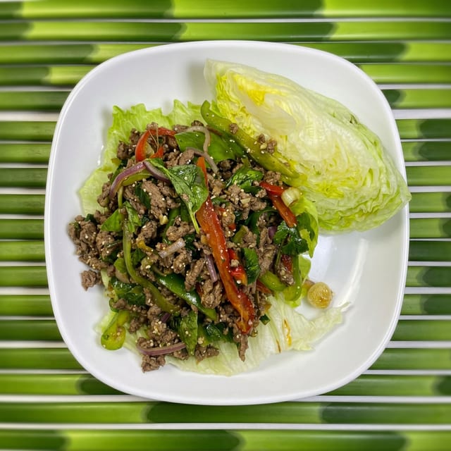 23A. Beef Or Chicken Lettuce Wrap.